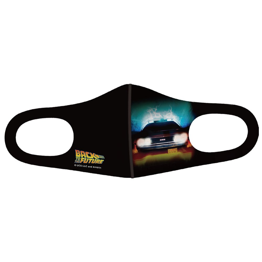 【廃番ラスト販売/特別価格】BACK TO THE FUTURE バックトゥザフューチャー (劇場公開 40周年 ) - ぴったりマスク / デロリアン(フロント) / ファッション・マスク - PGS